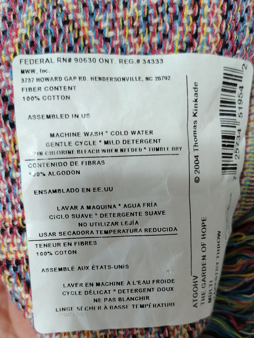 Thomas Kinkade Green Multi Scenic Scripture Throw Blanket Romans 15:13
